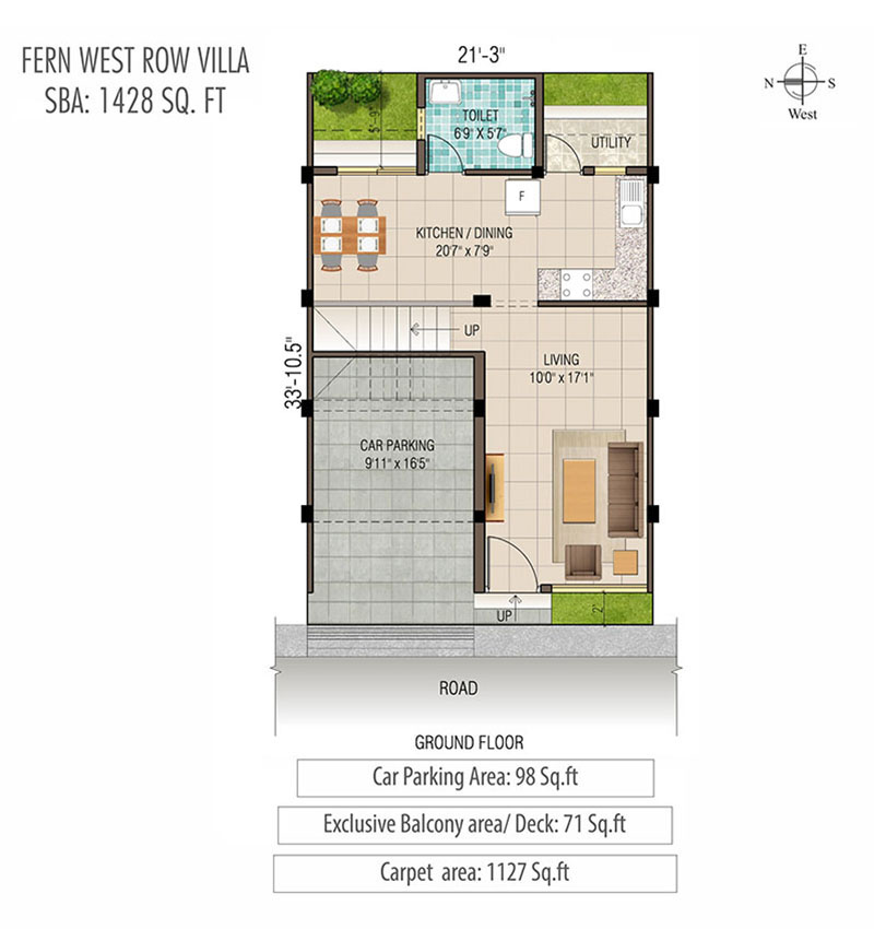 Humming Gardens Villas near Kelambakkam Floor Plan